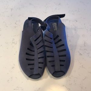 Women’s Munro Navy Suede Open Toe Sling Back Shoe